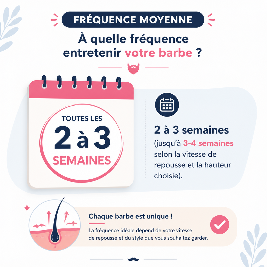 Fréquence moyenne de retouche de la coupe dégradée