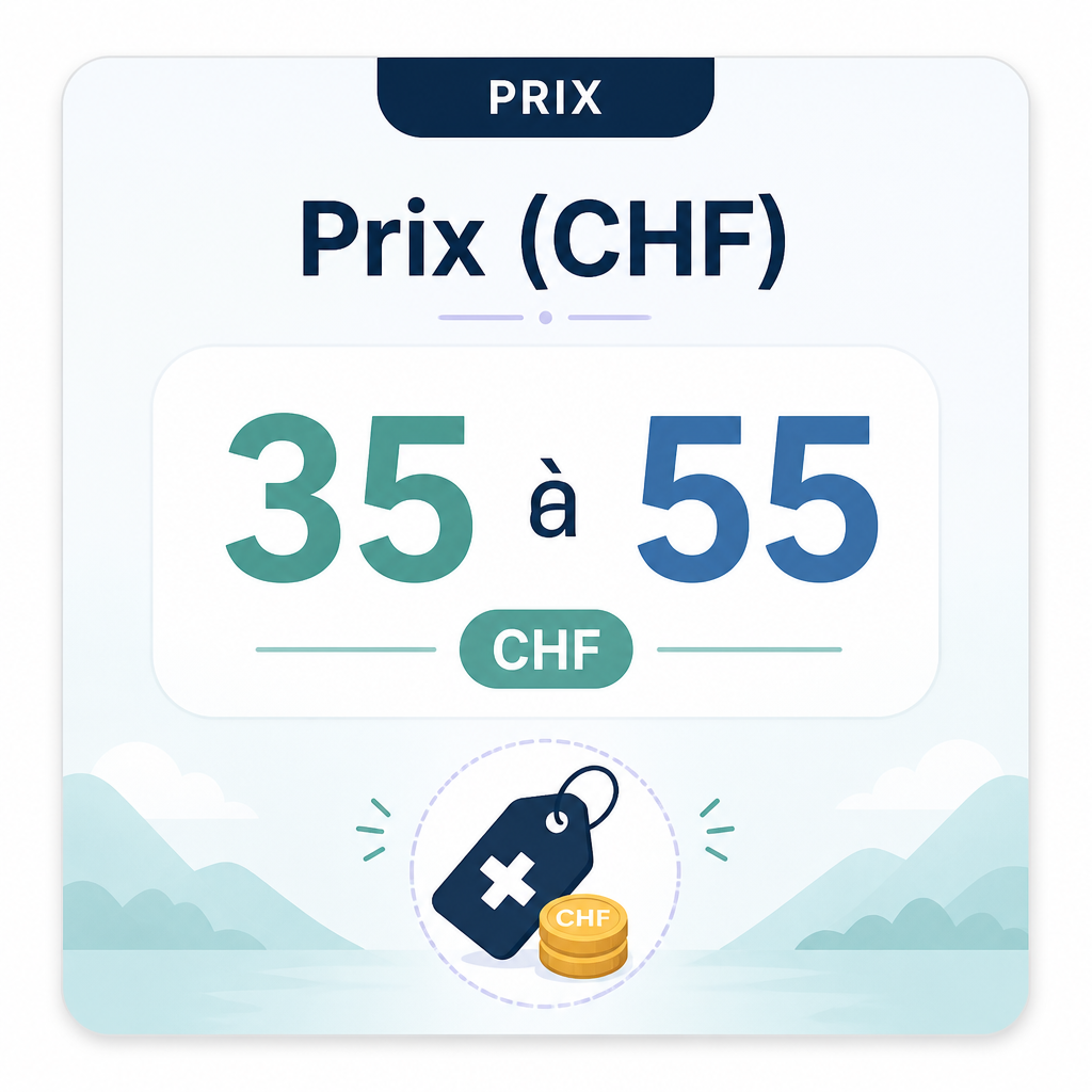 Coût indicatif d’un dégradé bas (Suisse, prestation classique)