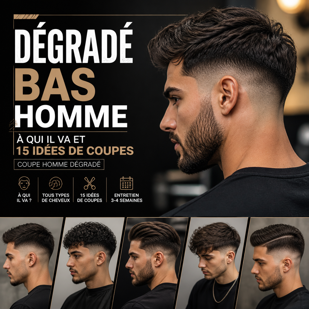 Dégradé bas homme : à qui il va et 15 idées de coupes (coupe homme dégradé) + (banner)