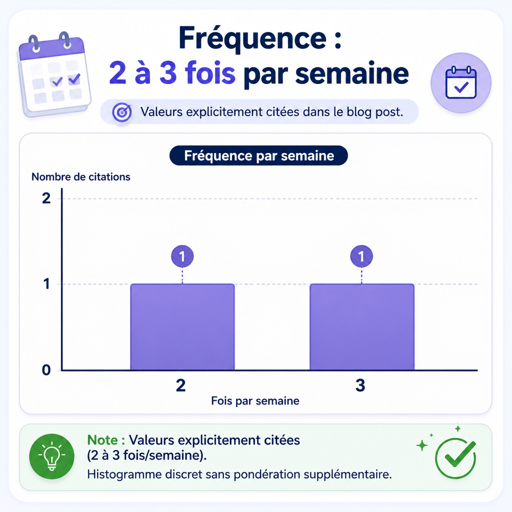 Fréquence de lavage par semaine