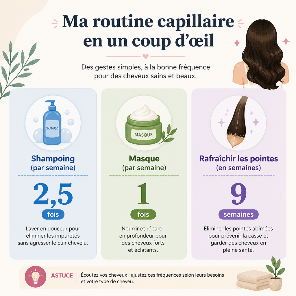 Fréquence de shampoing et entretien des pointes