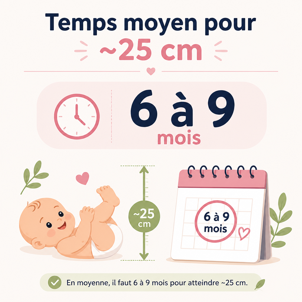 Plan de croissance : temps pour atteindre ~25 cm