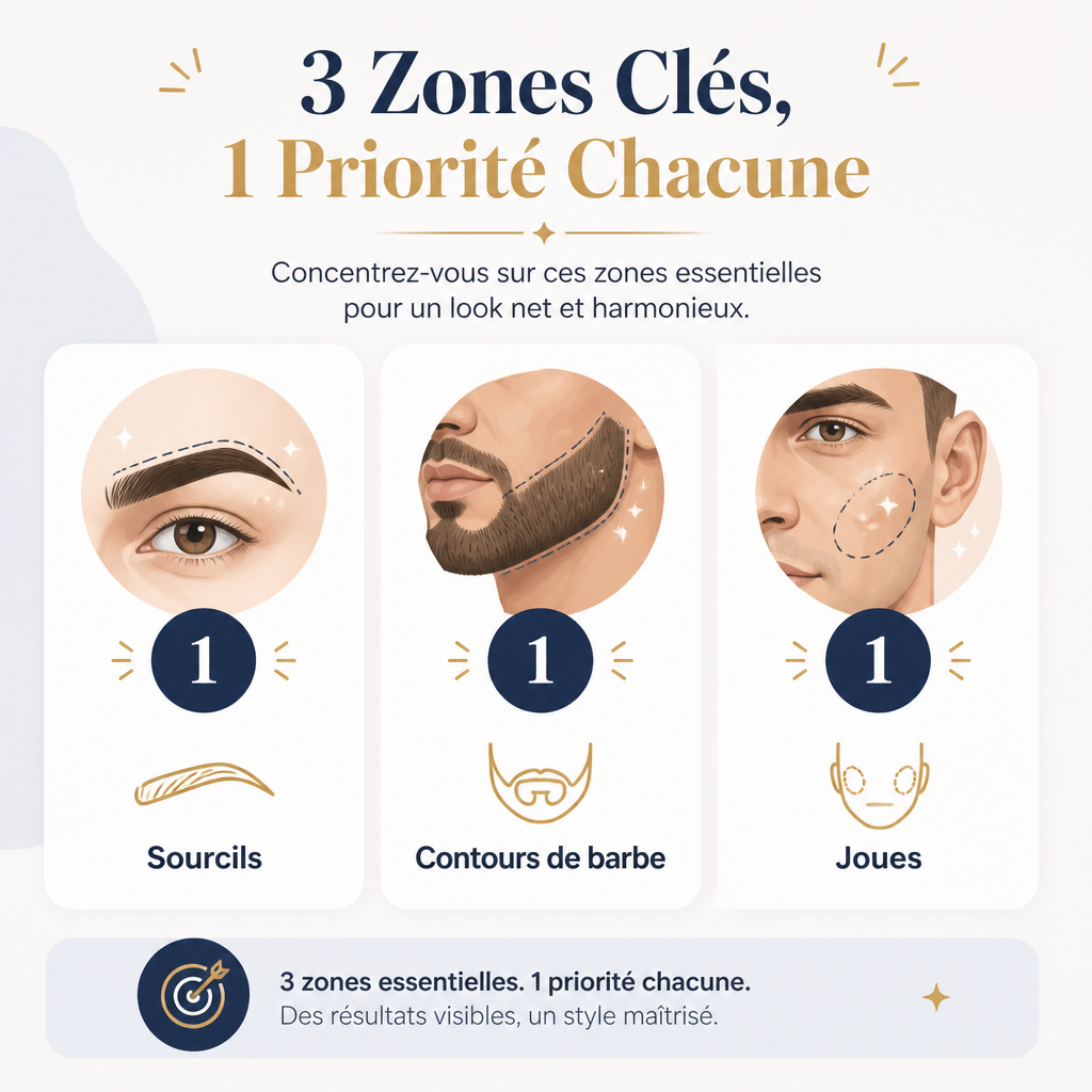 Avantages liés aux zones : sourcils vs contours vs joues