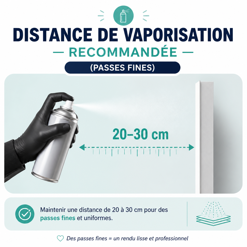 Distance de vaporisation et niveau de dosage (recommandations)