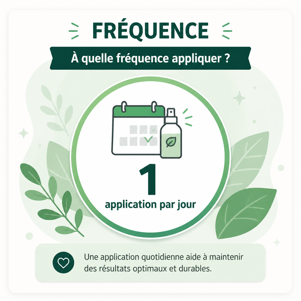 Fréquence d’application quotidienne conseillée