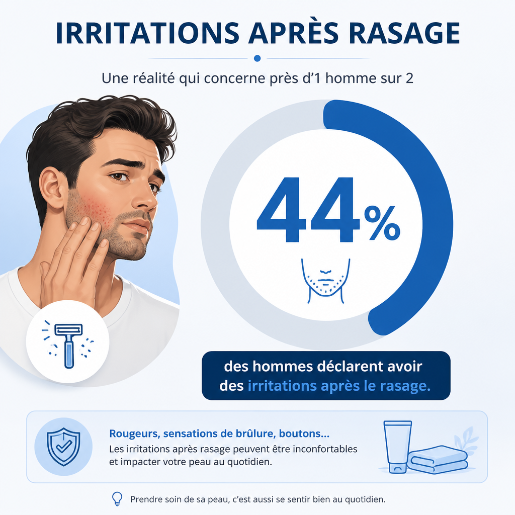 Prévalence des irritations après rasage