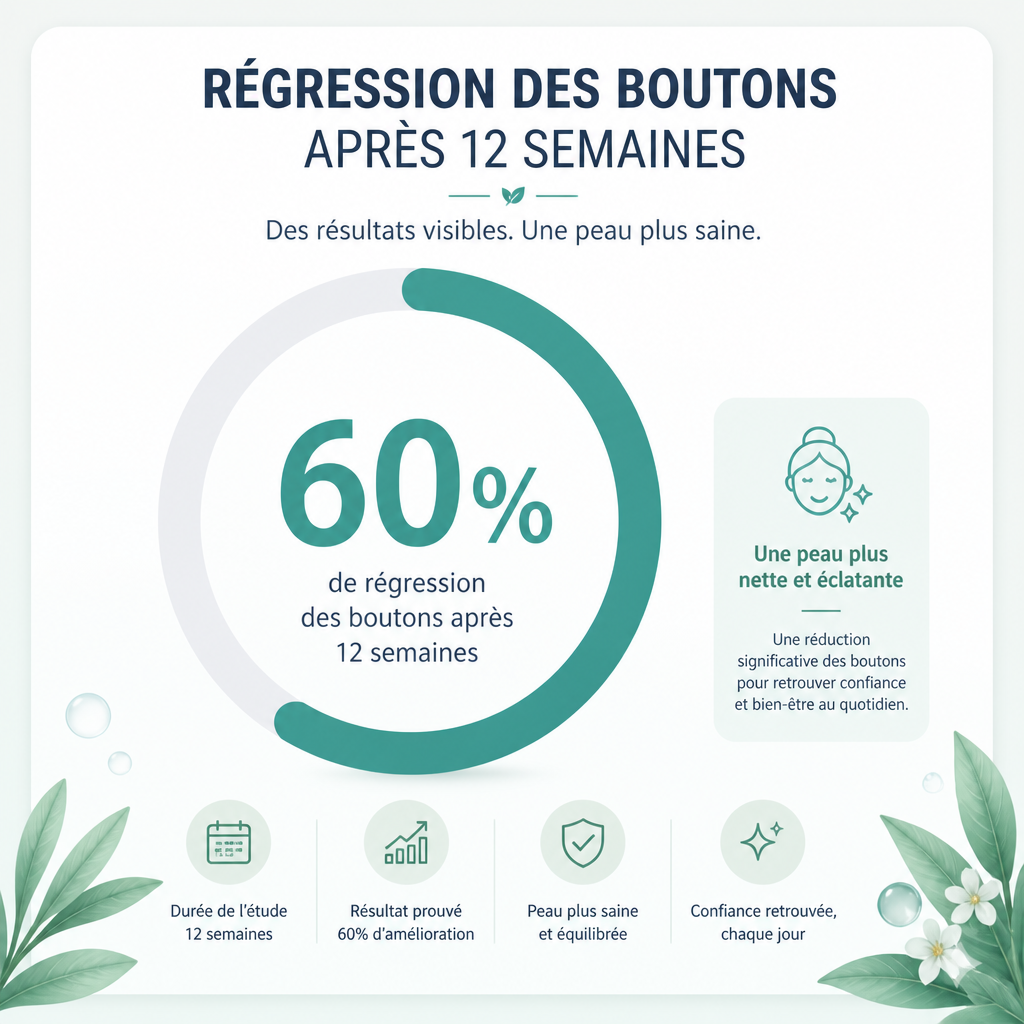 Régression des boutons après 12 semaines