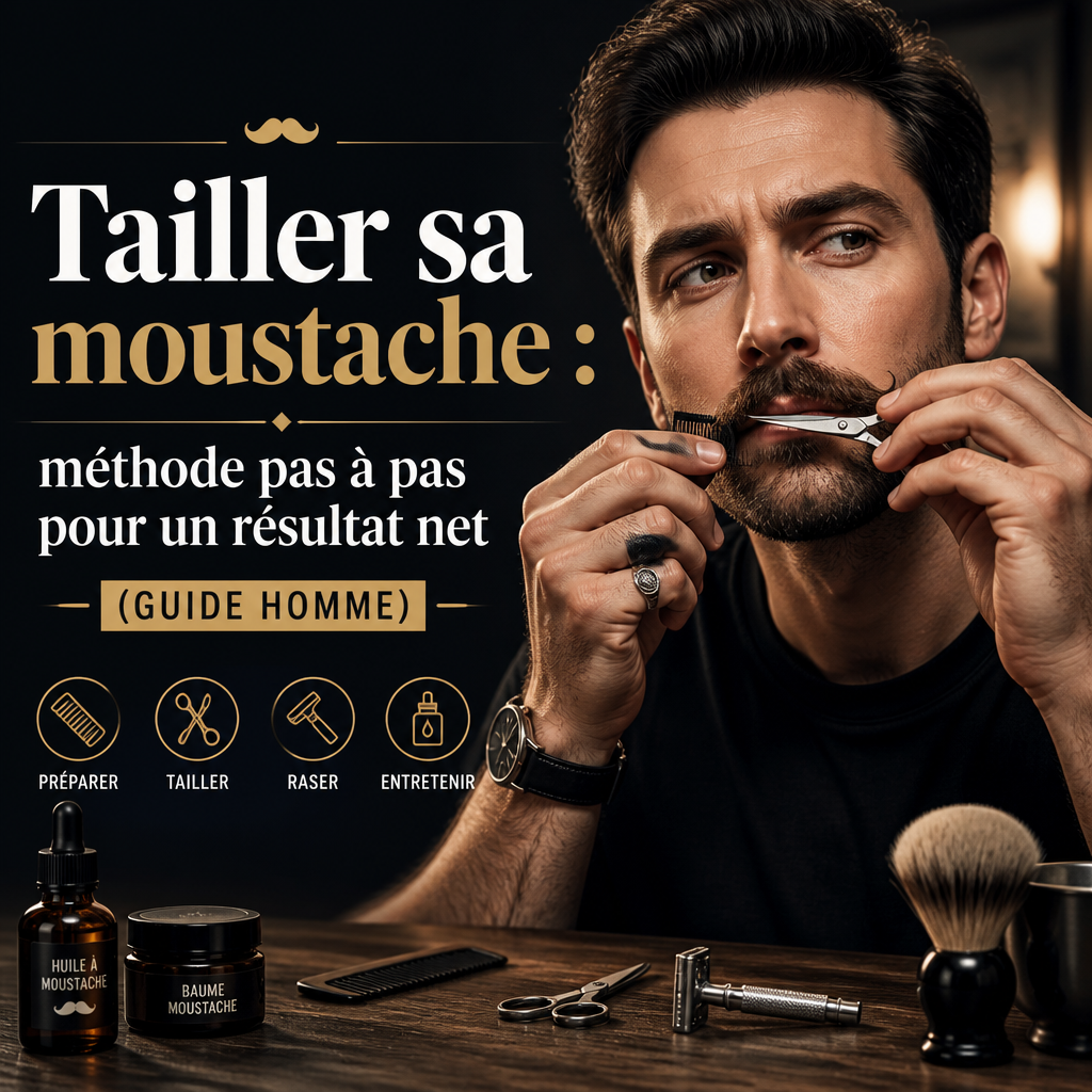Tailler sa moustache : méthode pas à pas pour un résultat net (guide homme) + (banner)