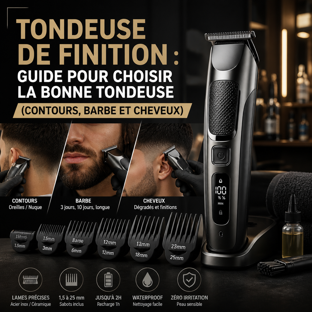 Tondeuse de finition : guide pour choisir la bonne tondeuse (contours, barbe et cheveux) + (banner)