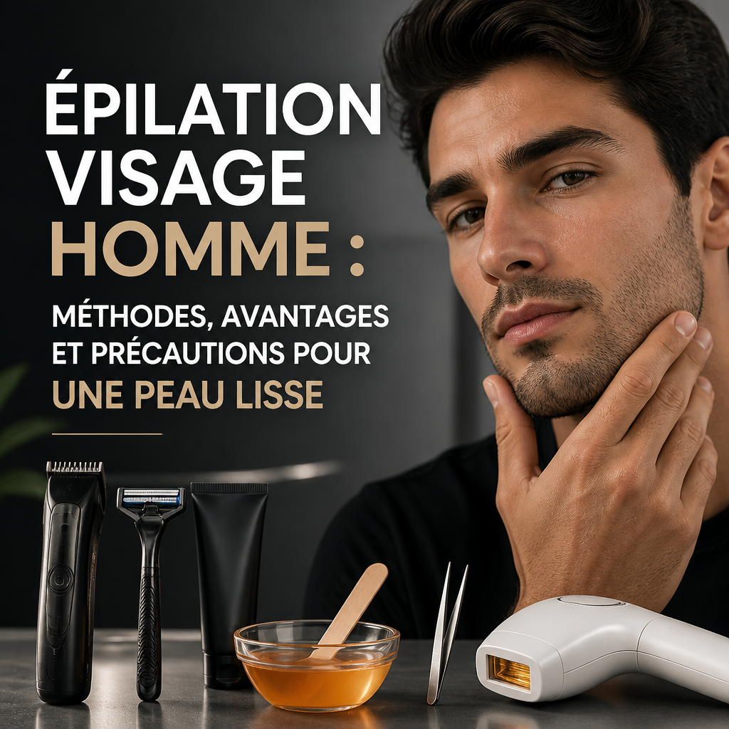 Épilation visage homme : méthodes, avantages et précautions pour une peau lisse + (banner)